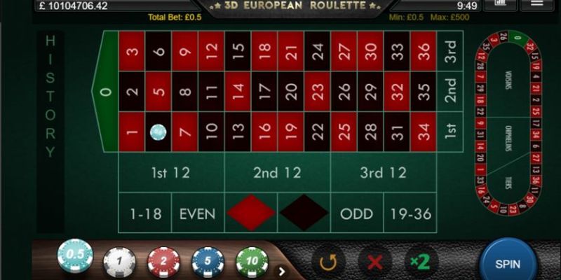 Hướng dẫn chơi Roulette 3D